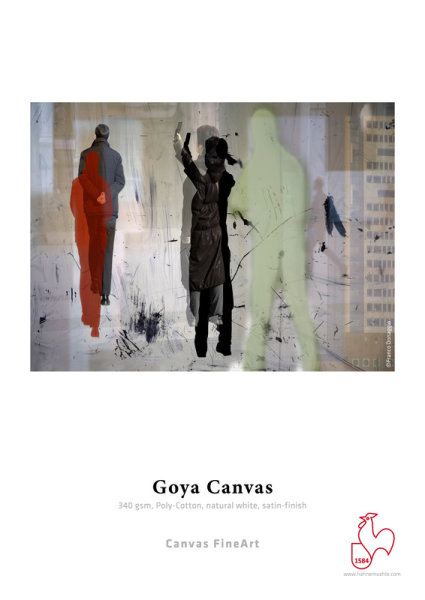 Hahnemühle Goya Canvas Poly-Cotton, white, satin finish 1,118x12m 340gsm 1 Rolle 2 Zoll