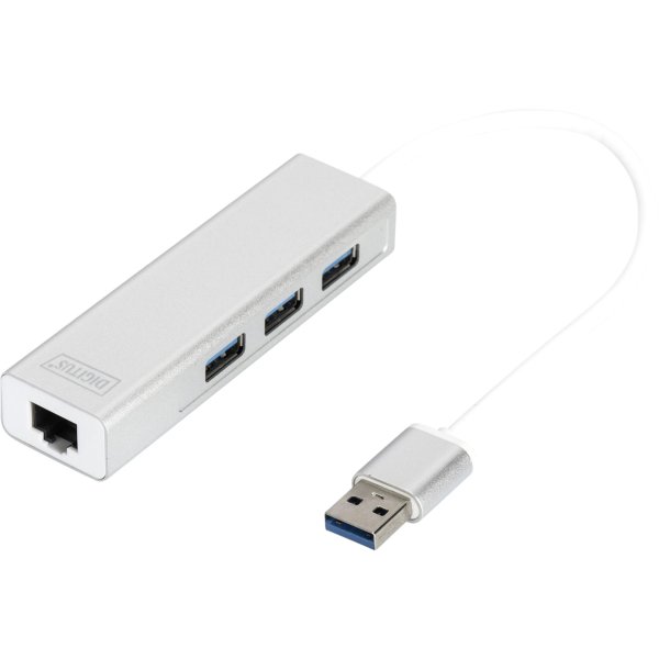 DIGITUS USB 3.0 3-Port Hub & Gigabit LAN-Adapter