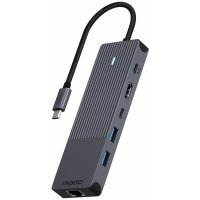 Rapoo USB-C Multiport Adapter 6-in-1, grau