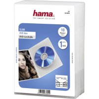 1x10 Hama DVD-Leerhülle Slim Transparent 50%...