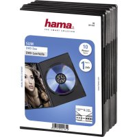 1x10 Hama DVD-Leerhülle Slim 50% Platzersparnis...