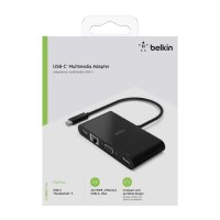 Belkin USB-C auf Gigabit-Ethern. HDMI/VGA/USB-A-Adapter,...