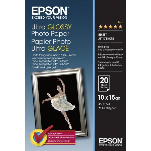 Epson Ultra Glossy Photo Paper 10x15 cm, 20 Bl., 300 g S 041926