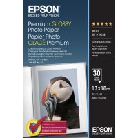 Epson Premium Glossy Photo Paper 13x18 cm, 30 Blatt, 255 g
