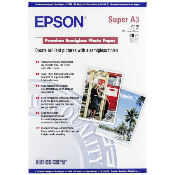 Epson Premium Semigloss Photo A 3+, 20 Blatt, 251 g   S 041328