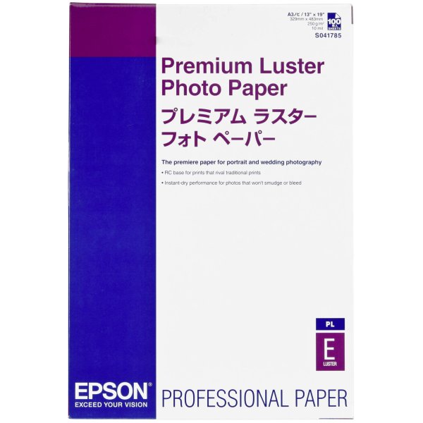 Epson Premium Luster Photo Paper A 3+ 100 Blatt, 260 g   S 041785
