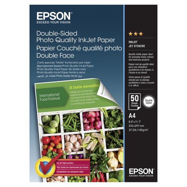 Epson Double-Sided Photo Quality Inkjet Paper A 4, 50 Blatt 140 g