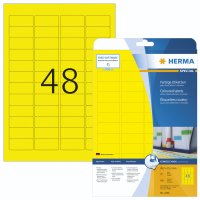 Herma Etiketten gelb   45,7x21,2 20 Blatt DIN A4 960...