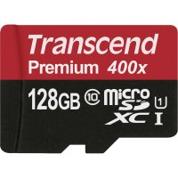 Transcend microSDXC        128GB Class 10 UHS-I 400x + SD...
