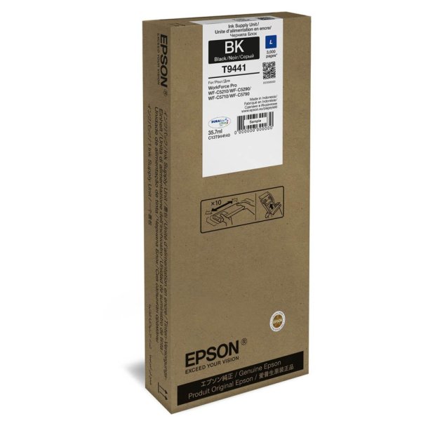 Epson Original T9441 Tintenpatrone XL schwarz 35,7 ml 3.000 Seiten (C13T944140)