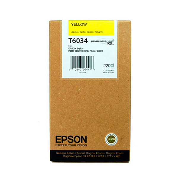 Tintenpatrone Yellow 220ml fÃƒÂ¼r Epson Stylus Pro 7800/7880/9800/9880