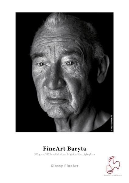 Hahnemühle FineArt Baryta 325 gsm, 100% a-Cellulose, bright white DIN A3 325gsm 25 Blatt